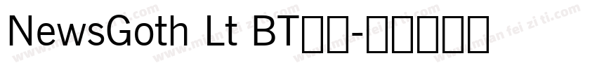 NewsGoth Lt BT免费字体转换